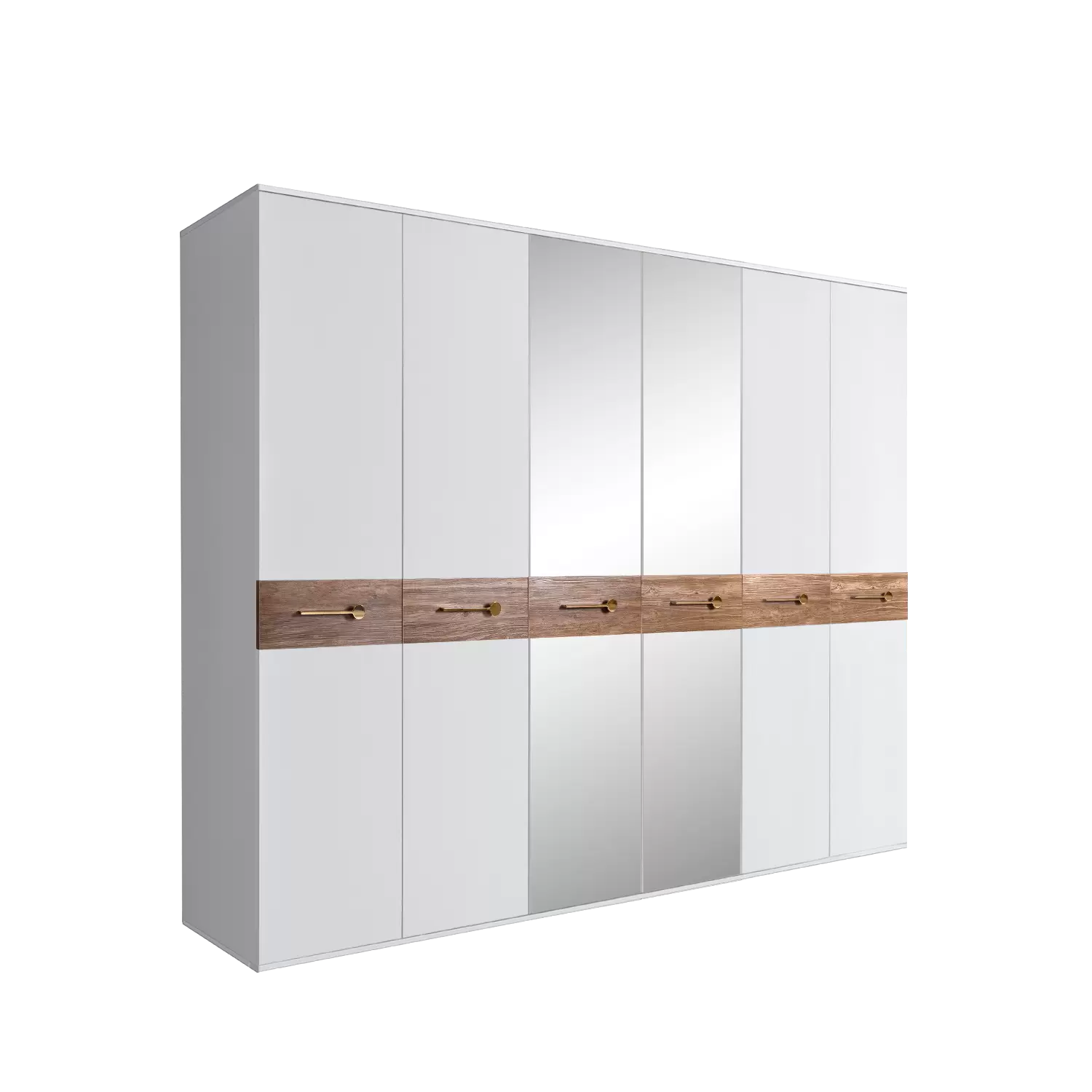 Шкаф 6 - дв. с зеркалом Bogemia Wood