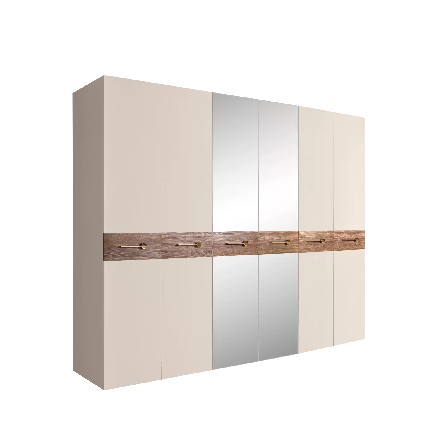 Шкаф 6 - дв. с зеркалом Bogemia Wood