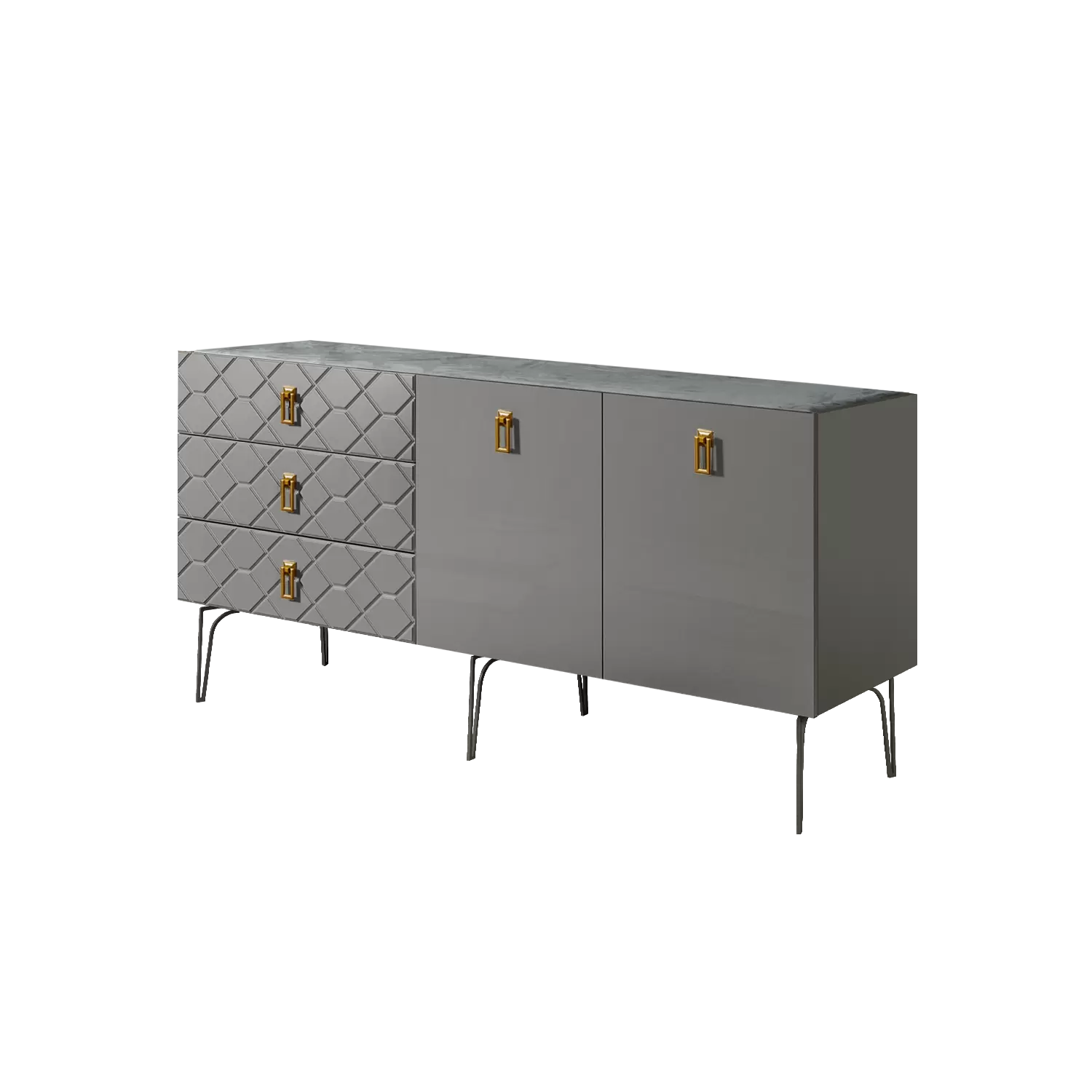 Комод 1,6 (2 двери стекло) Bogemia Farfalle 