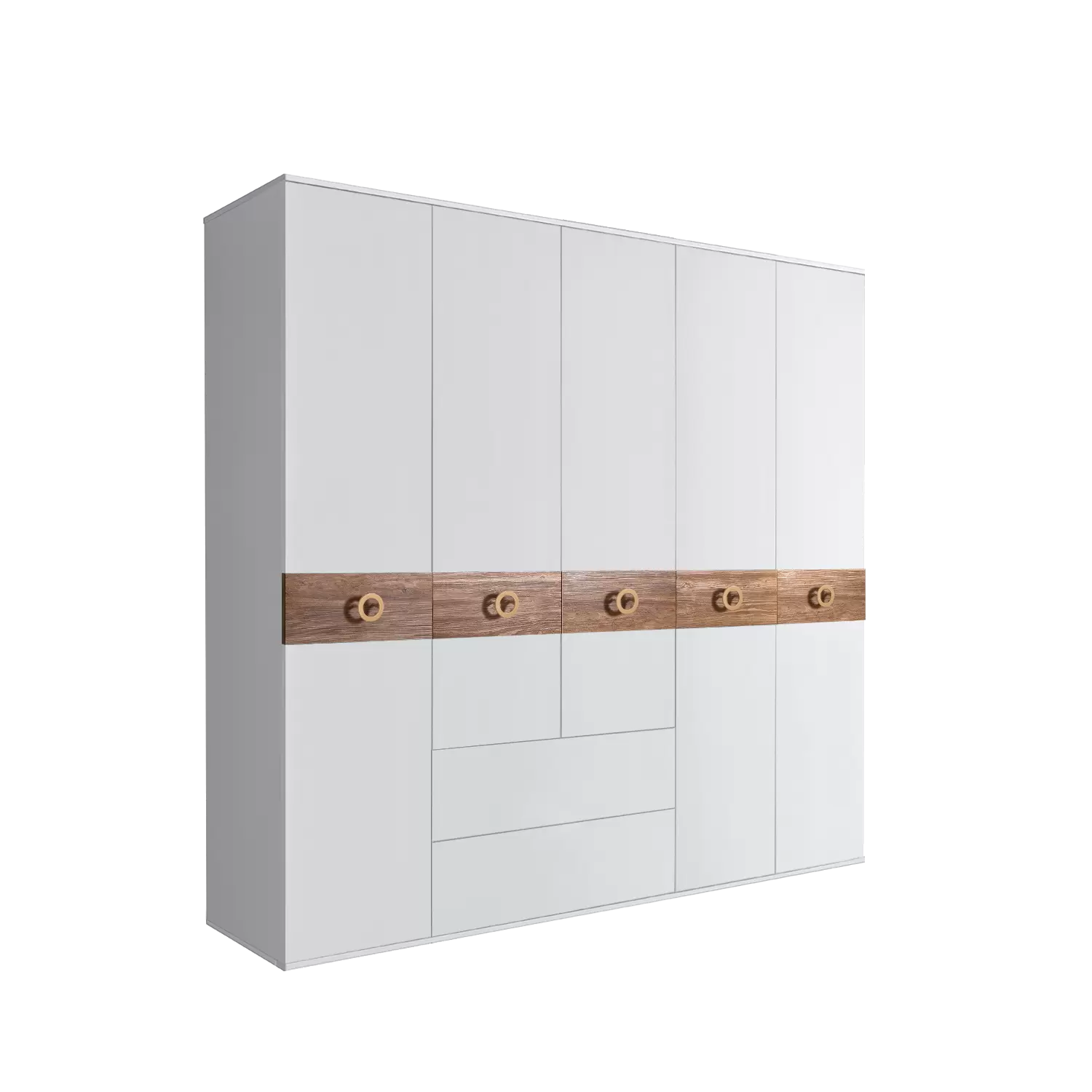 Шкаф 5 дв. с ящиком Bogemia Wood