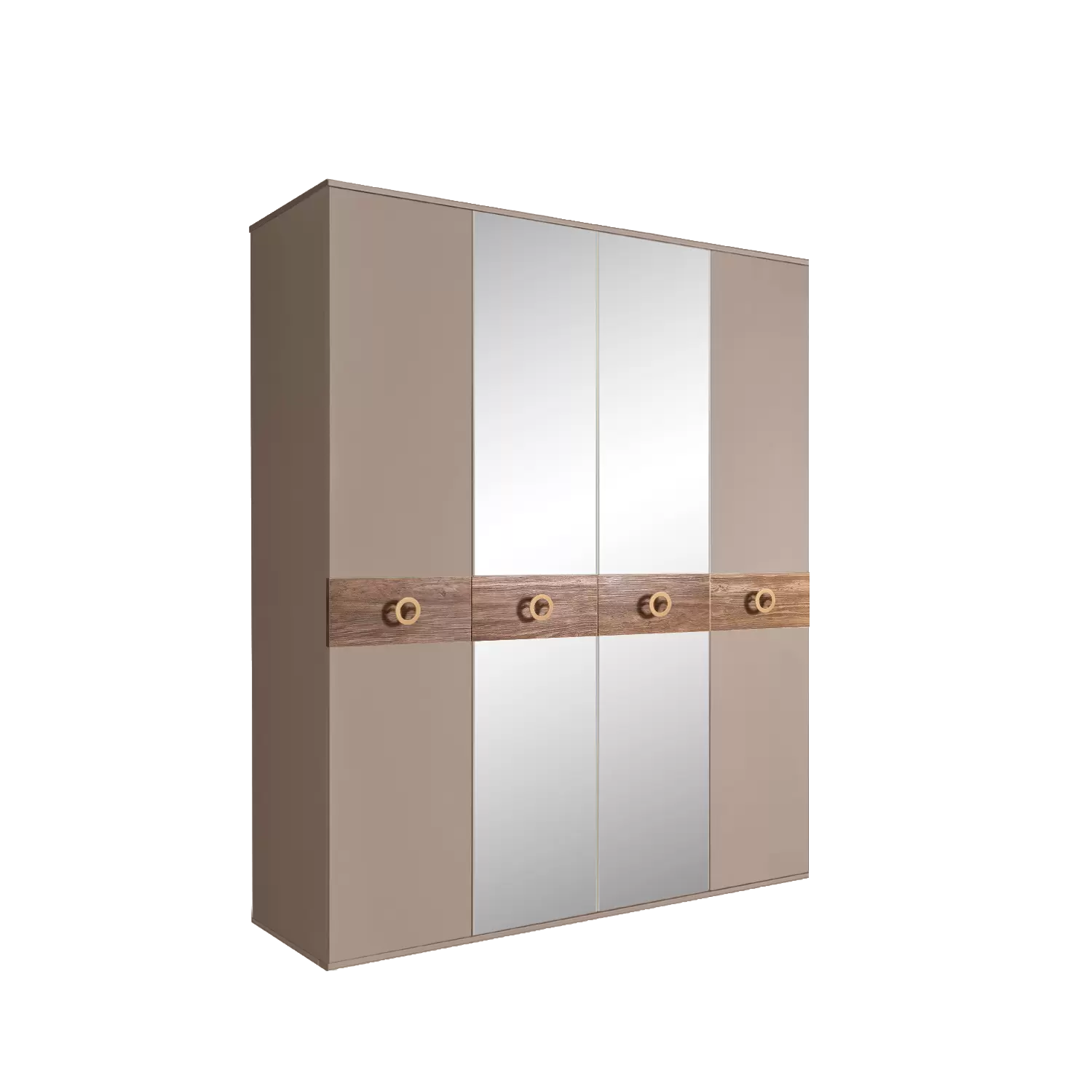 Шкаф 4 - дв. с зеркалами Bogemia Wood