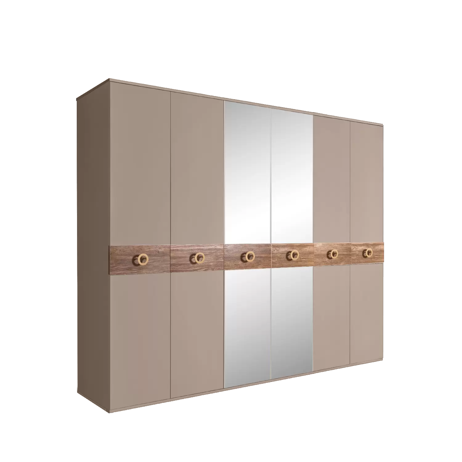 Шкаф 6 - дв. с зеркалом Bogemia Wood