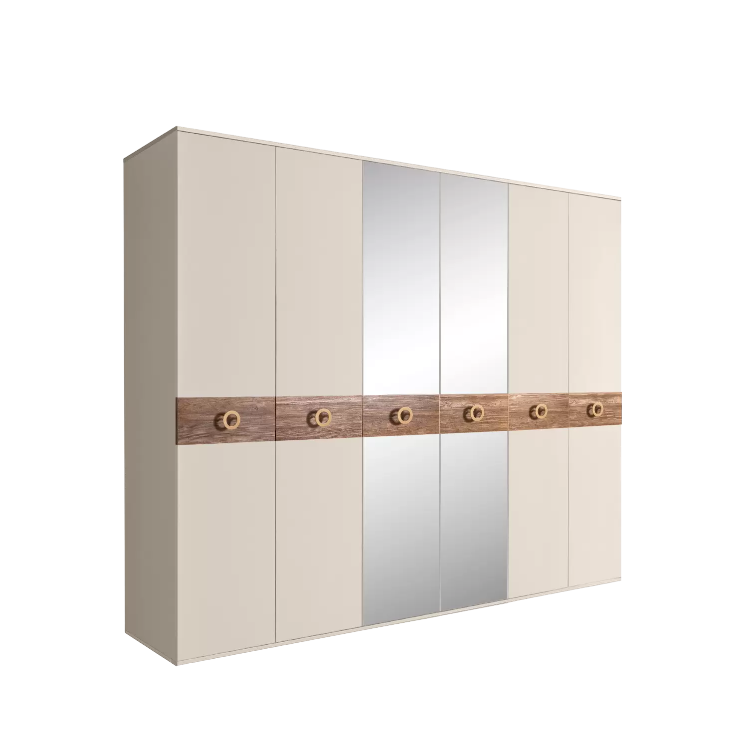 Шкаф 6 - дв. с зеркалом Bogemia Wood