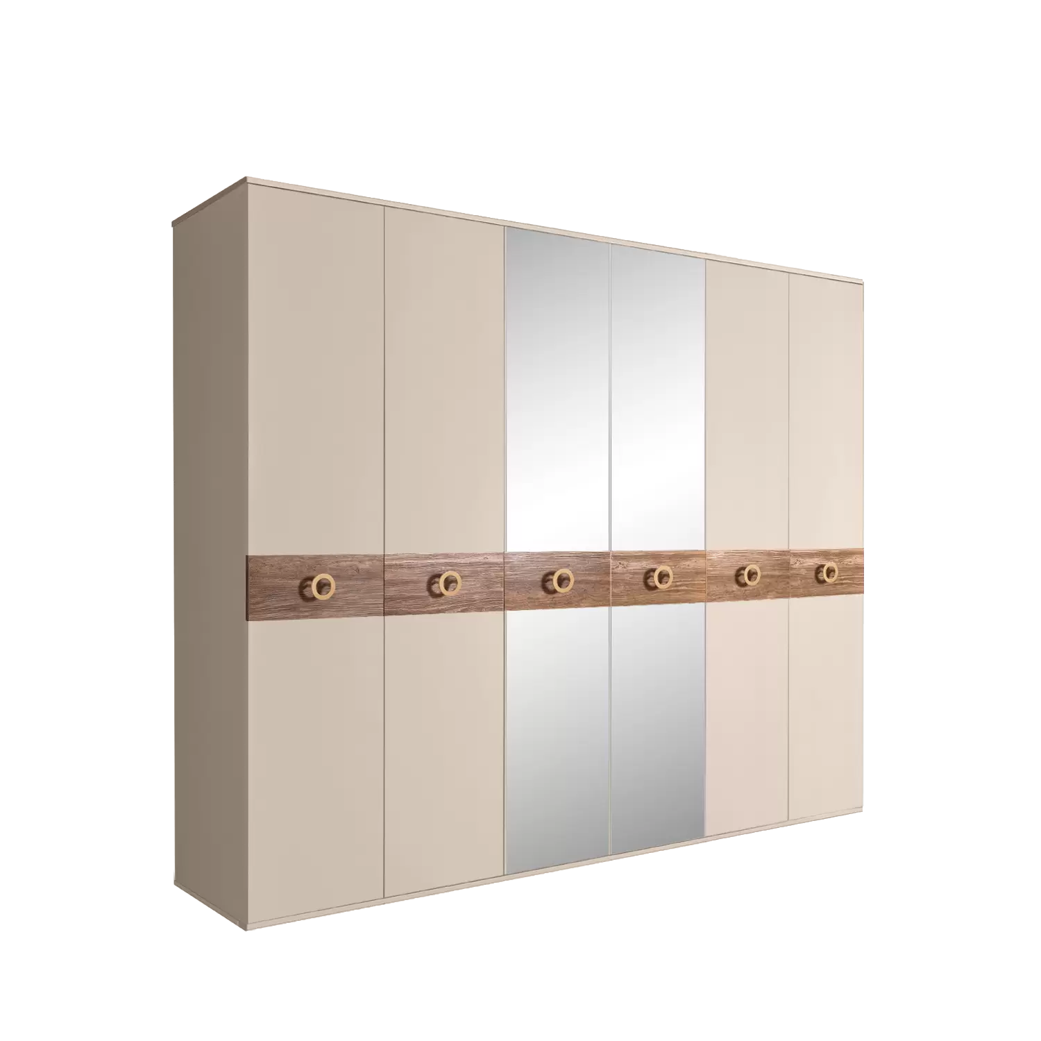 Шкаф 6 - дв. с зеркалом Bogemia Wood