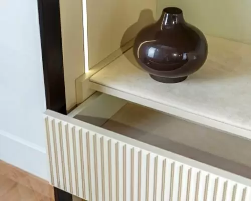Шкаф 2 дв. (стекло+ящики) Aura Ярцево мебель