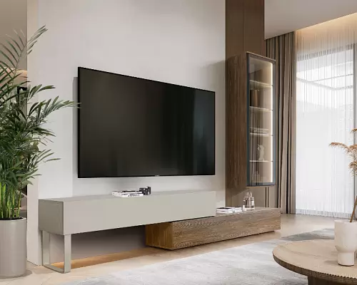 Тумба ТВ Aura 1,6м (с 1-ой опорой) Ярцево мебель