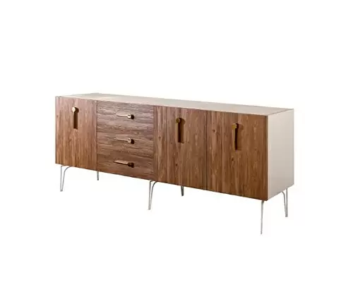 Комод 2,1  (3 двери стекло) Bogemia Wood Ярцево мебель