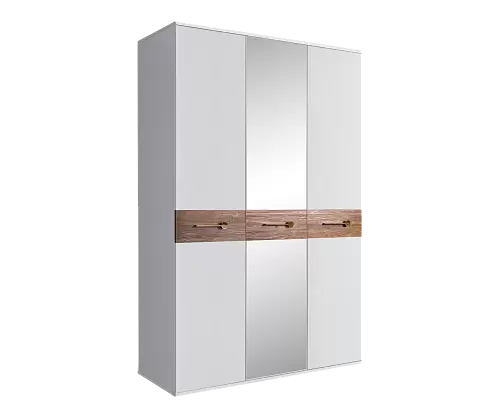 Шкаф 3 - дв. с зеркалом Bogemia Wood Ярцево мебель