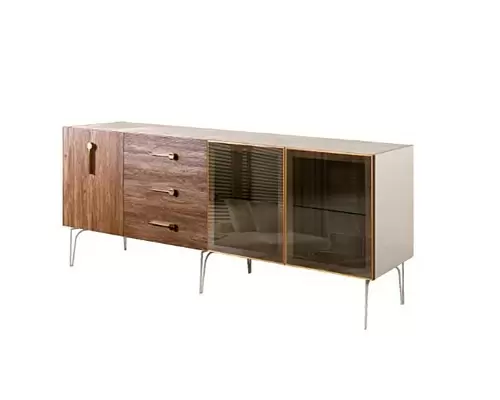 Комод 2,1  (3 двери стекло) Bogemia Wood Ярцево мебель