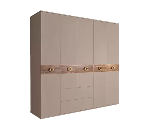 Шкаф 5 дв. с ящиком Bogemia Wood Ярцево мебель