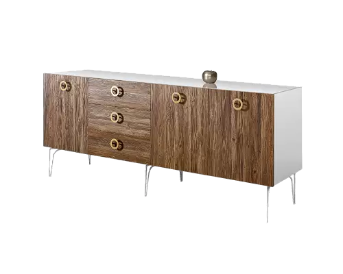 Комод 2,1  (3 двери стекло) Bogemia Wood Ярцево мебель
