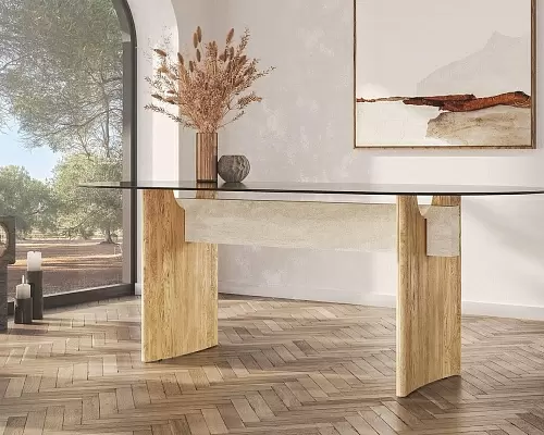 Стол обеденный (стеклянная поверхность) Austin Enza Home