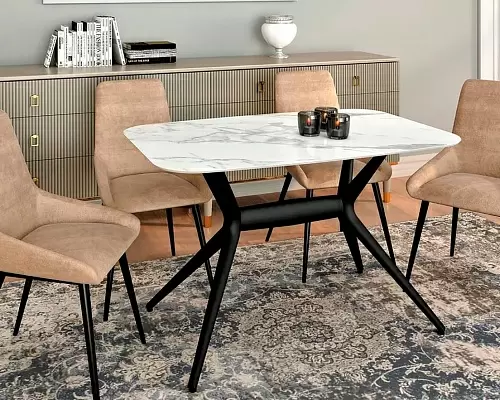 Стол обеденный Wenge Statuario 2 Jet-Ceramic