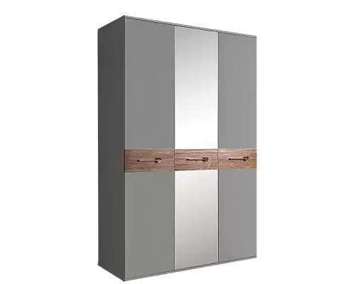 Шкаф 3 - дв. с зеркалом Bogemia Wood Ярцево мебель